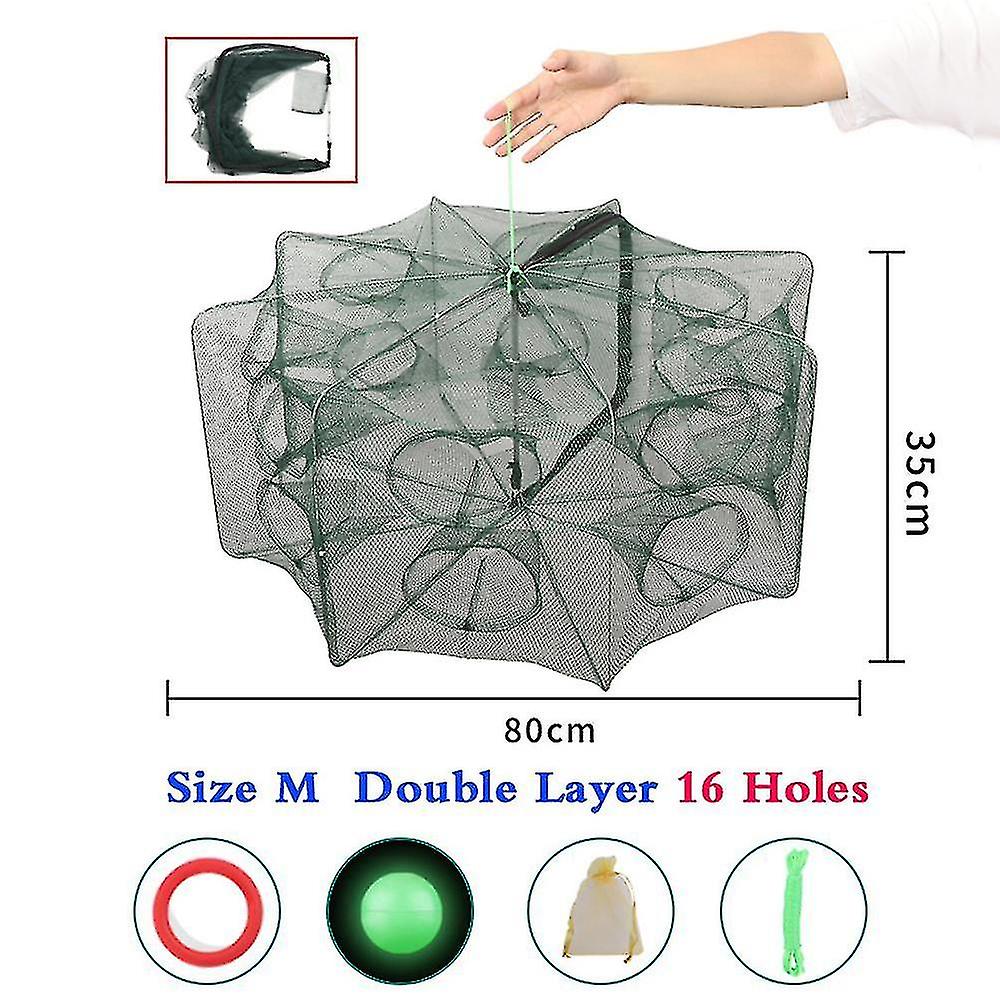 Foldable Fishing Net Fishing Net Shrimp Cage Trap Minnow Crab Baits Mesh Trap Net