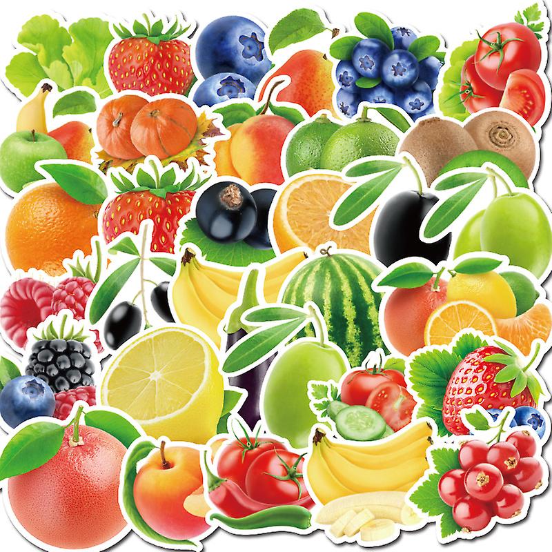 100 Doodle Fruit, Vegetable And Plant Stickers