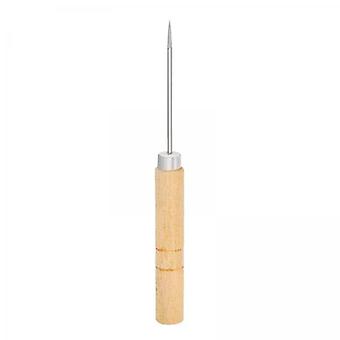 3xWooden Leather Craft Punch Scratch Tool Awl Pin Maker Stitching Working