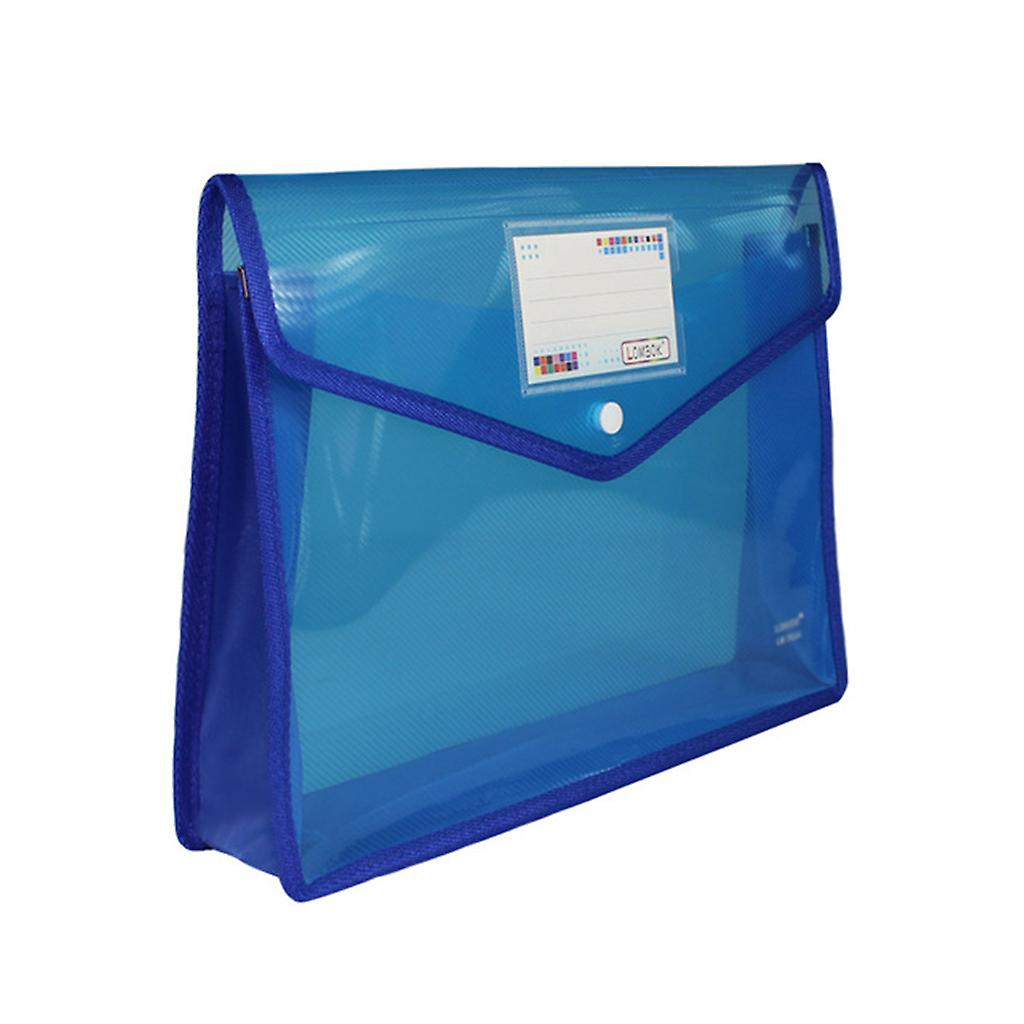 Three-Dimensional Plastic File Bag A4 B4 Transparent Document Storage Organizer
