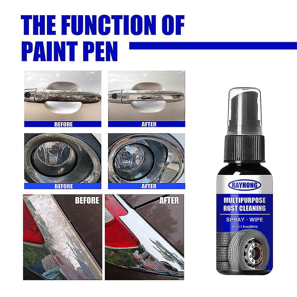 60ml Multipurpose Rust Cleaning Spray Wipe Automotive Anti-rust Lubricant Metal Door Window Cleaner Rust Remover Agent