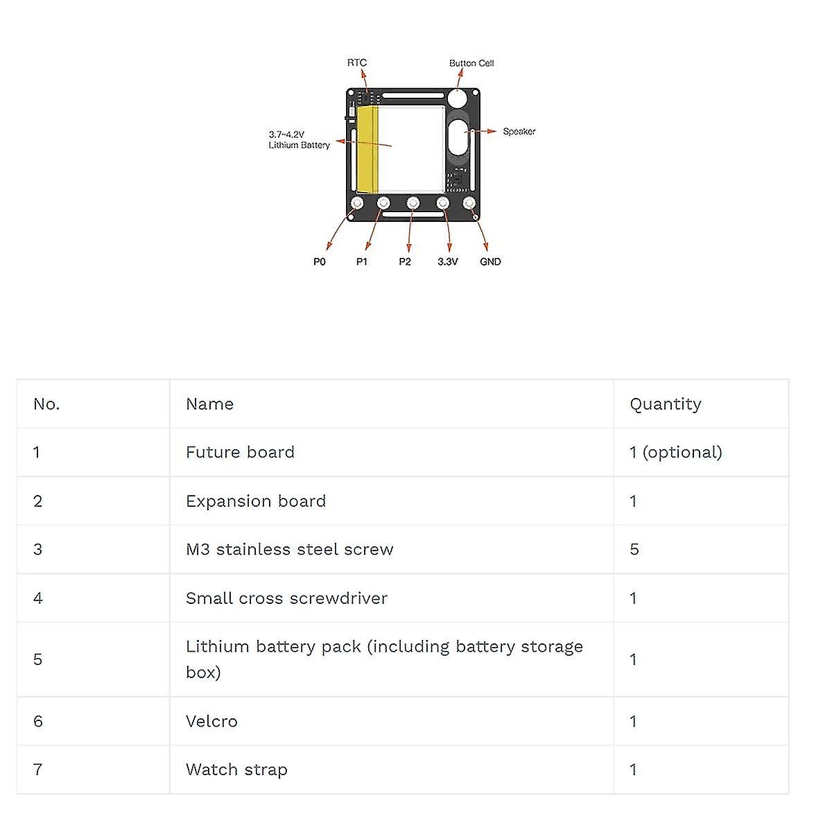 K-watch Programmable Watch Kit For Expansion Board Python Wearable Devices Excluding Board-blue