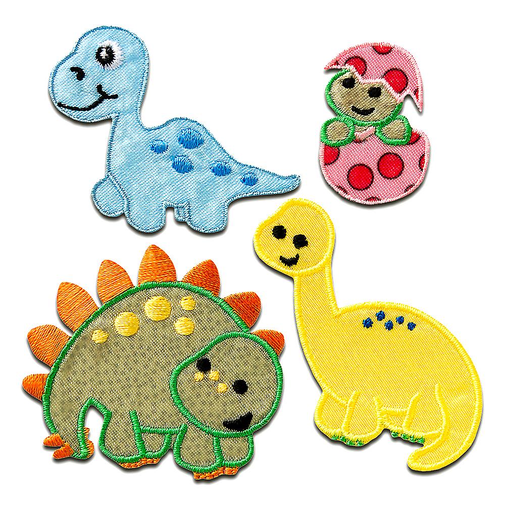 Patch / iron-on patch - Set Dino - colorful - different sizes - iron-on patches