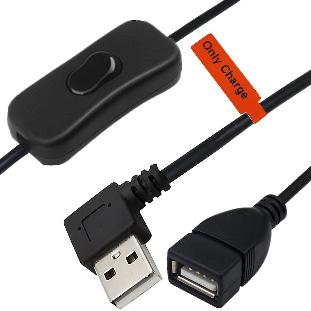 1Pack Male to Female USB Cable with On/Off Switch, USB Extension Inline Rocker Switch for Driving Recorder,LED Desk Lamp