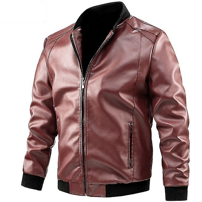 Men's Leather Biker Jacket Autumn Casual Leather Jacket