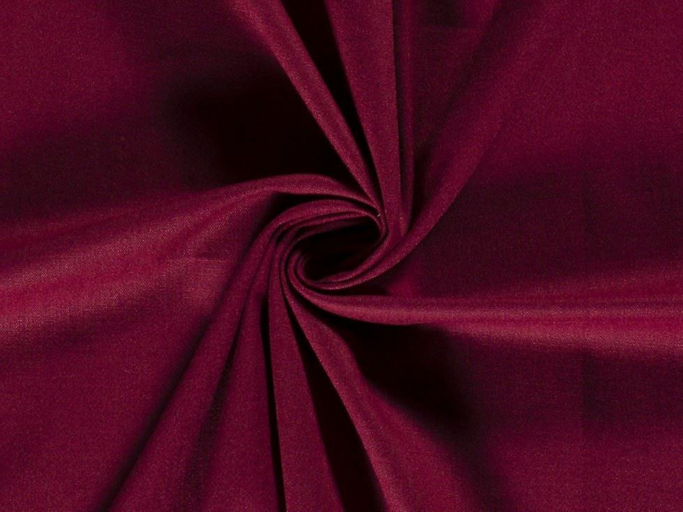 1.37m Soft Stretch Woven Linen Blend Fabric  Bordeaux - per metre