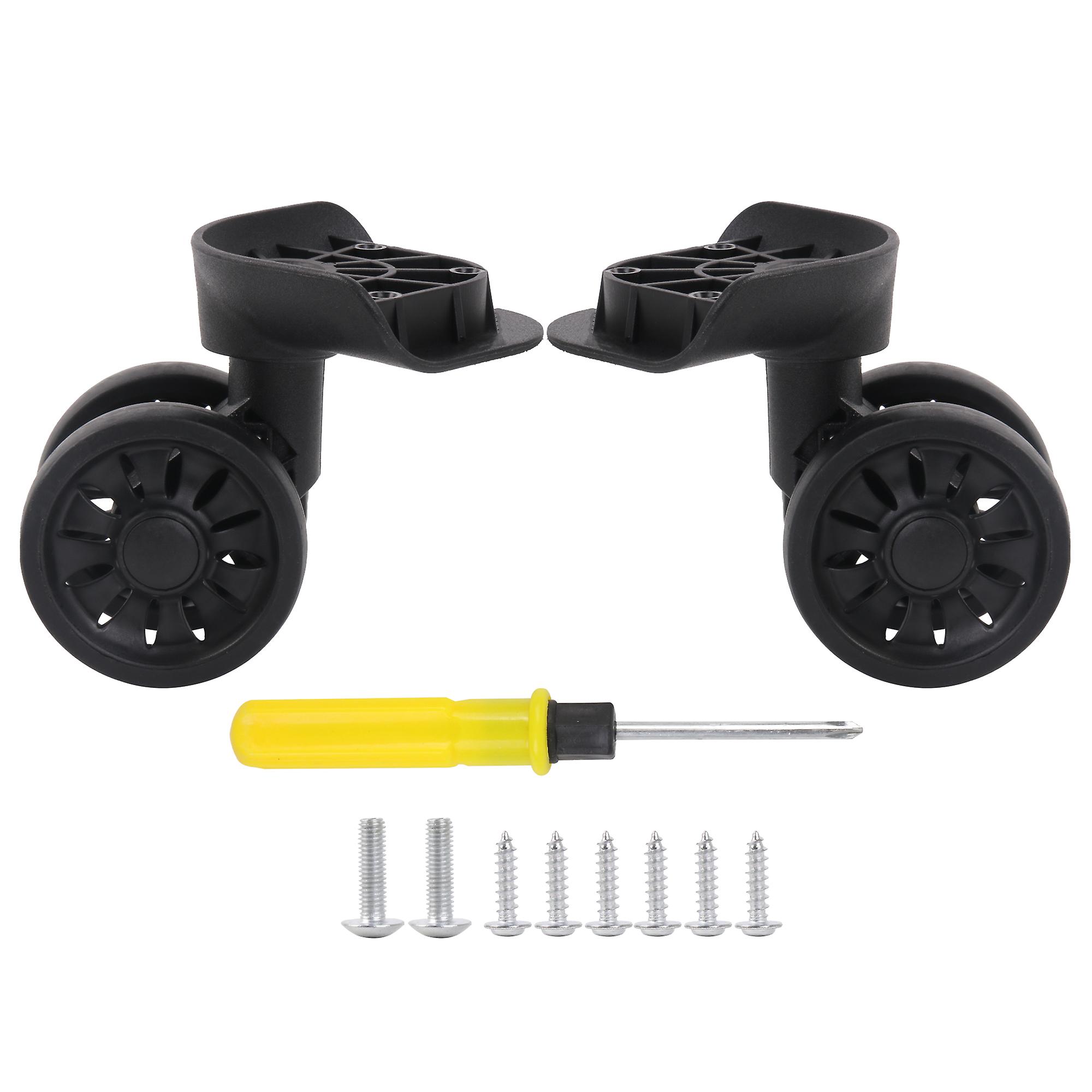 2 Pcs Replacement Luggage Wheel Plastic Roller 3.39 Inch W271 Left Right