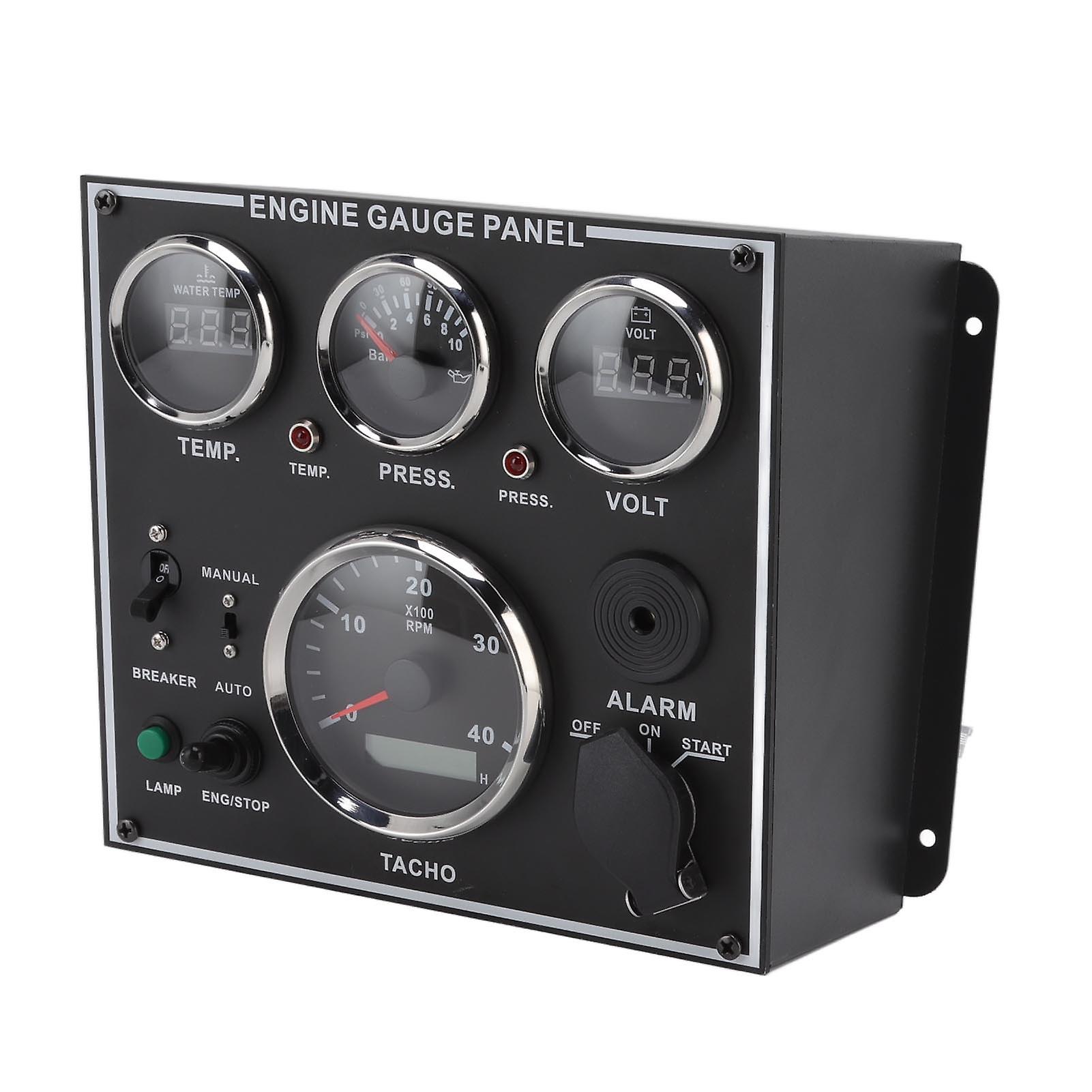 Engine Gauge Panel 12V for Generator RVs Boats Ships Vehicles