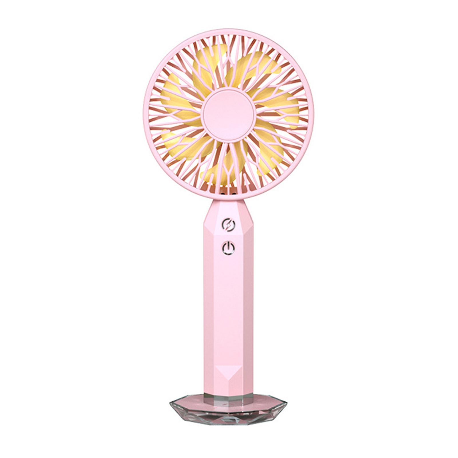 Mini Handheld Fan Portable USB Hand Fan Desk Fan 3 Speeds Personal Mini Fan with Colorful Light for