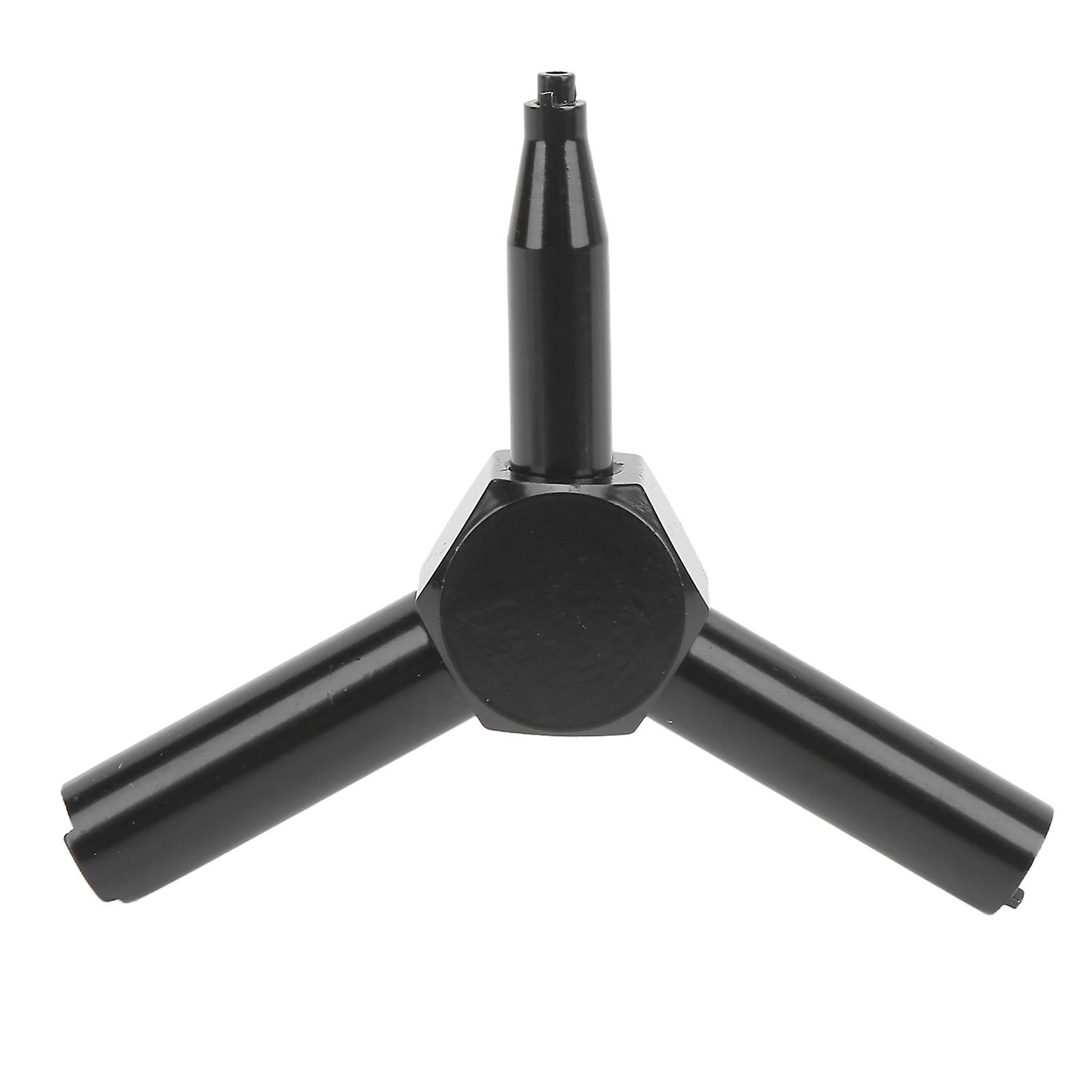 Universal Triangular Wrench Multi Function Intake Valve Key Wrench Tool Stainless Steel for Shooting ToolBlack