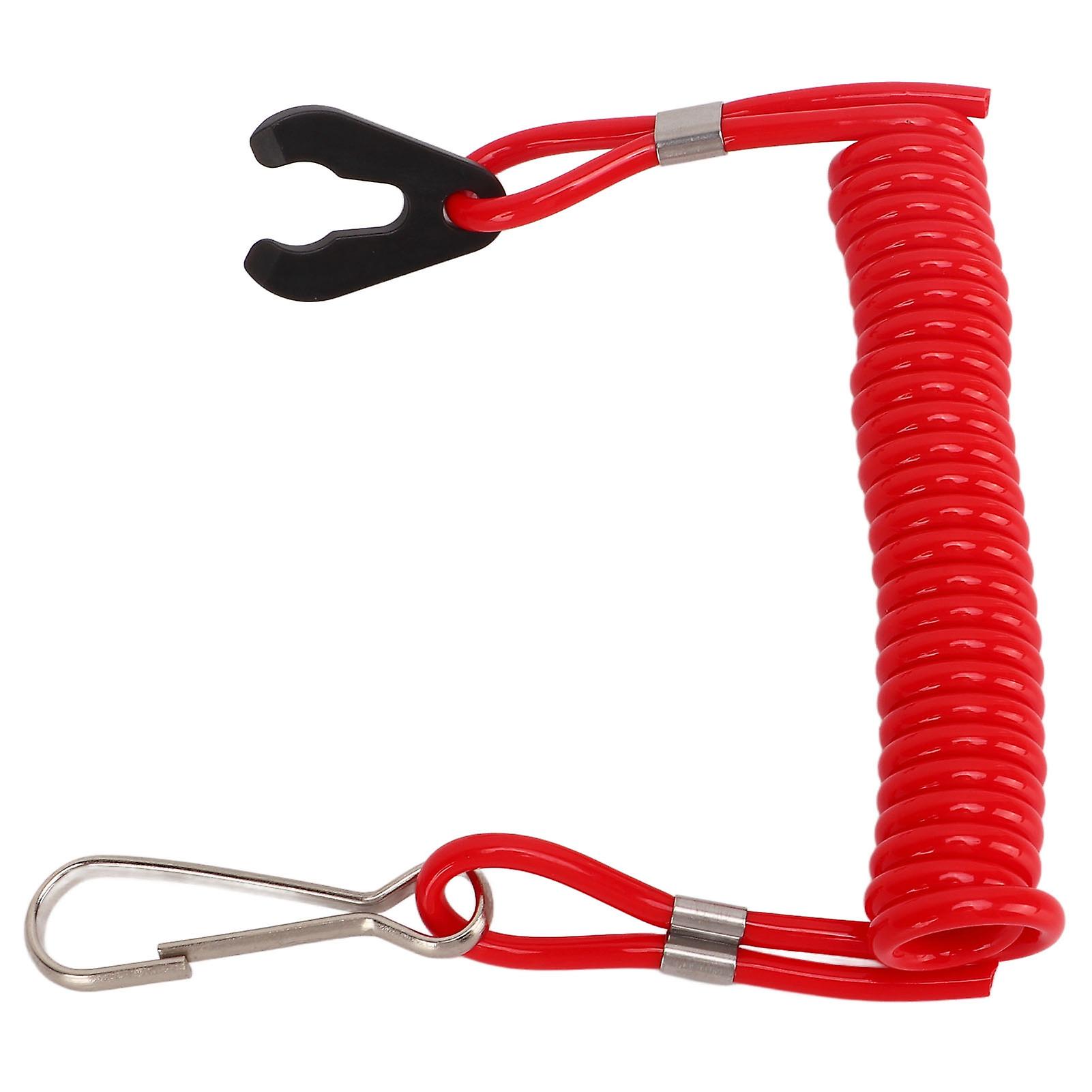 Boat Outboard Engine Motor Lanyard Kill Stop Switch Safety Tether Cord Lanyard for Outboard Motor Parts Outboard Engine Stop Switch Key Lanyard