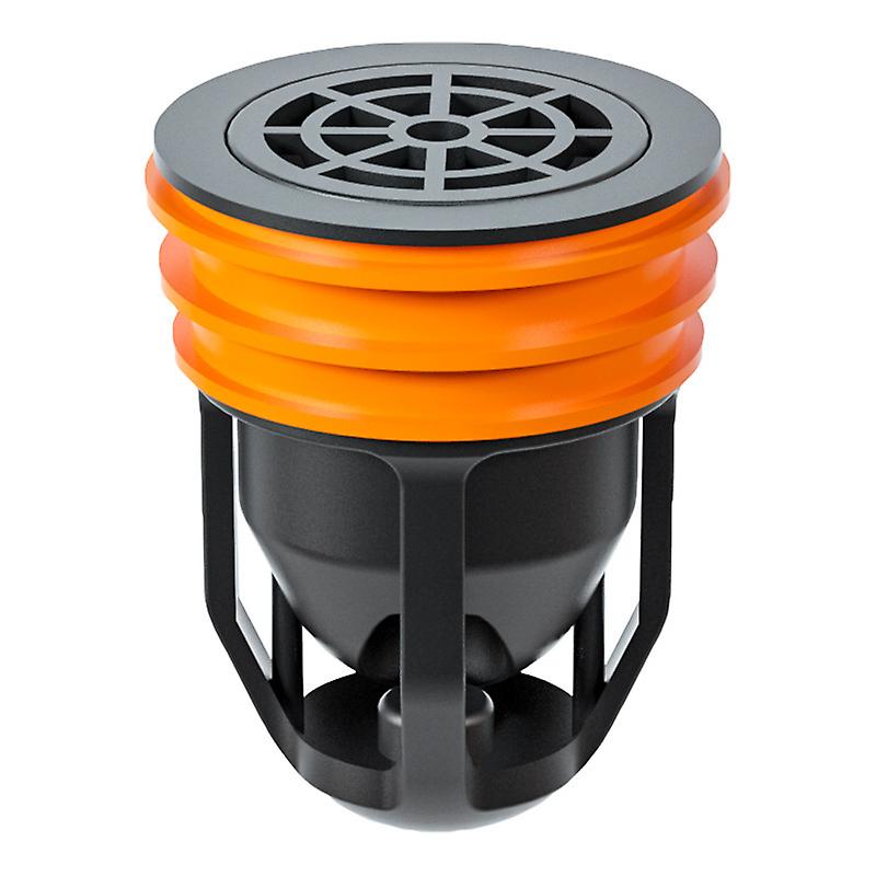 Anti-Backflow Floor Drain, Magnetic Levitation Smell Proof Floor Drain, Shower Sink Check Valve,Black+Orange,6*4.5cm