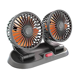 cigarette lighter fan for car Car Cooling Fan Dual Head Adjustable Cigarette Lighter Connector  Multifunction Air Circulator for Vehicles 24V Type