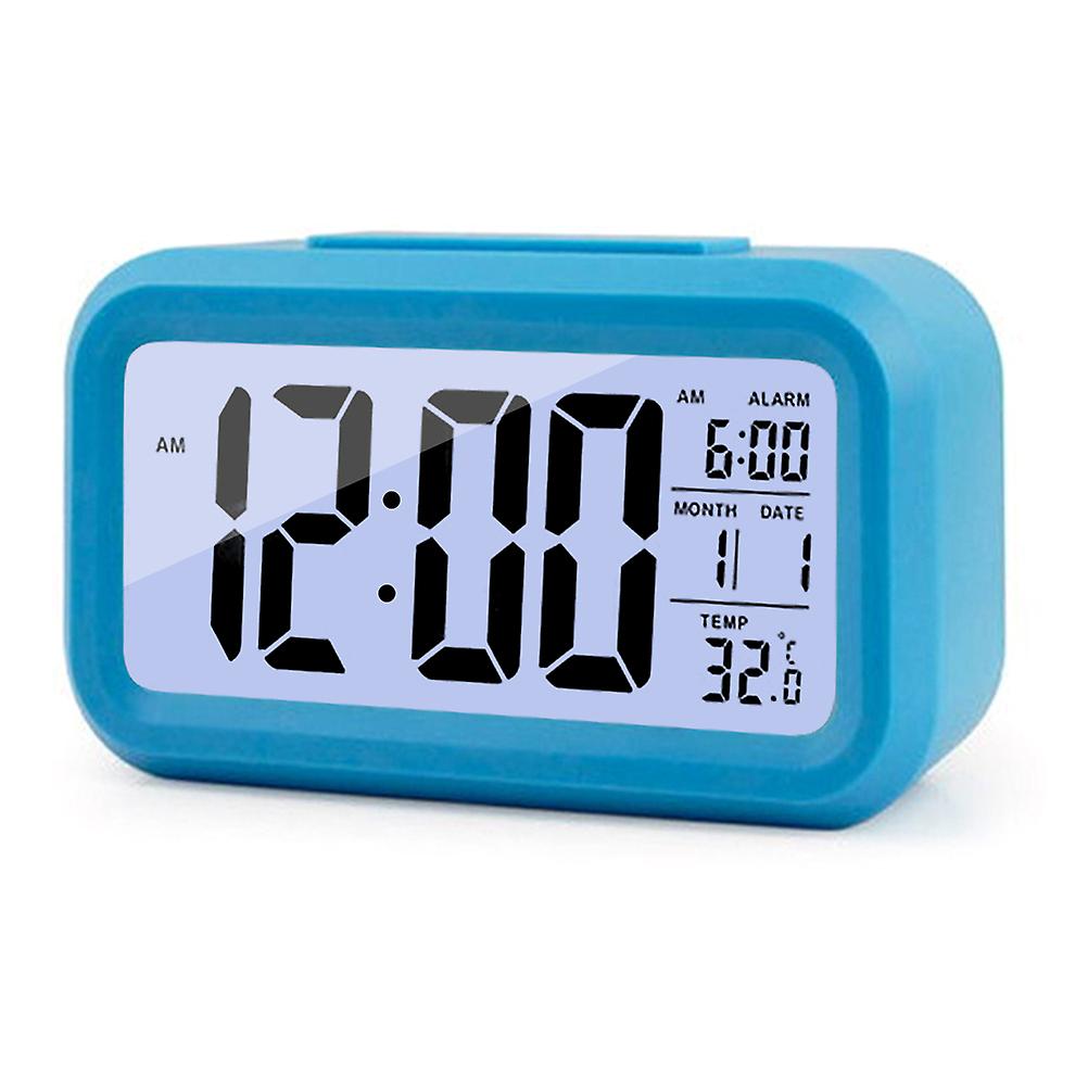 LED Digital Alarm Clock with Calendar & Temperature, 136x78x46mm
