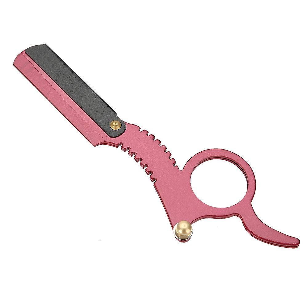 Vintage Barber Straight Edge Razor with Easy Blades Replacement Mechanism Beard Shaving Red