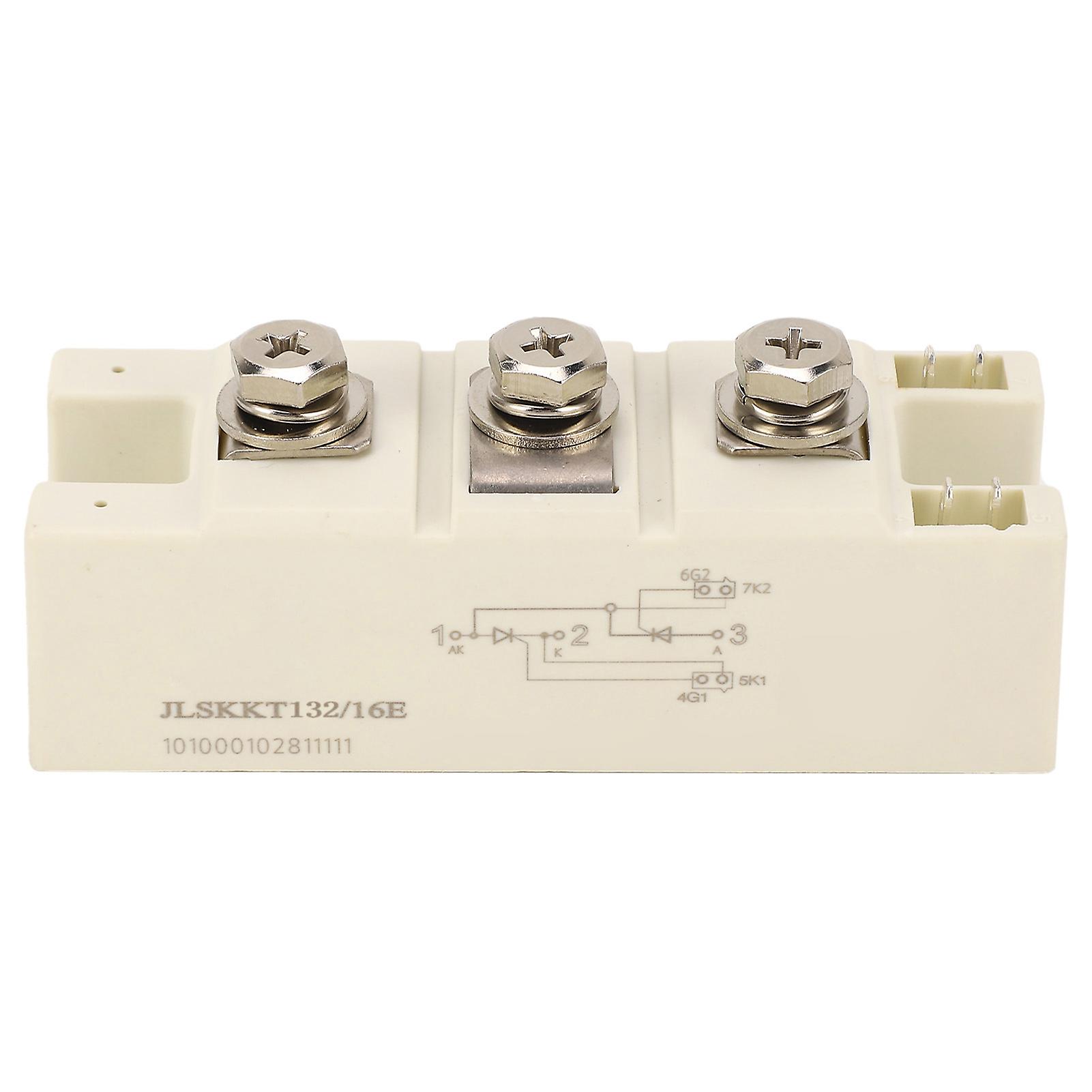 Uadme Rectifier Module, Bidirectional Thyristor Module 3 Terminals Rectifier Triac Module Silicon Controlled Module 1600V 132A White