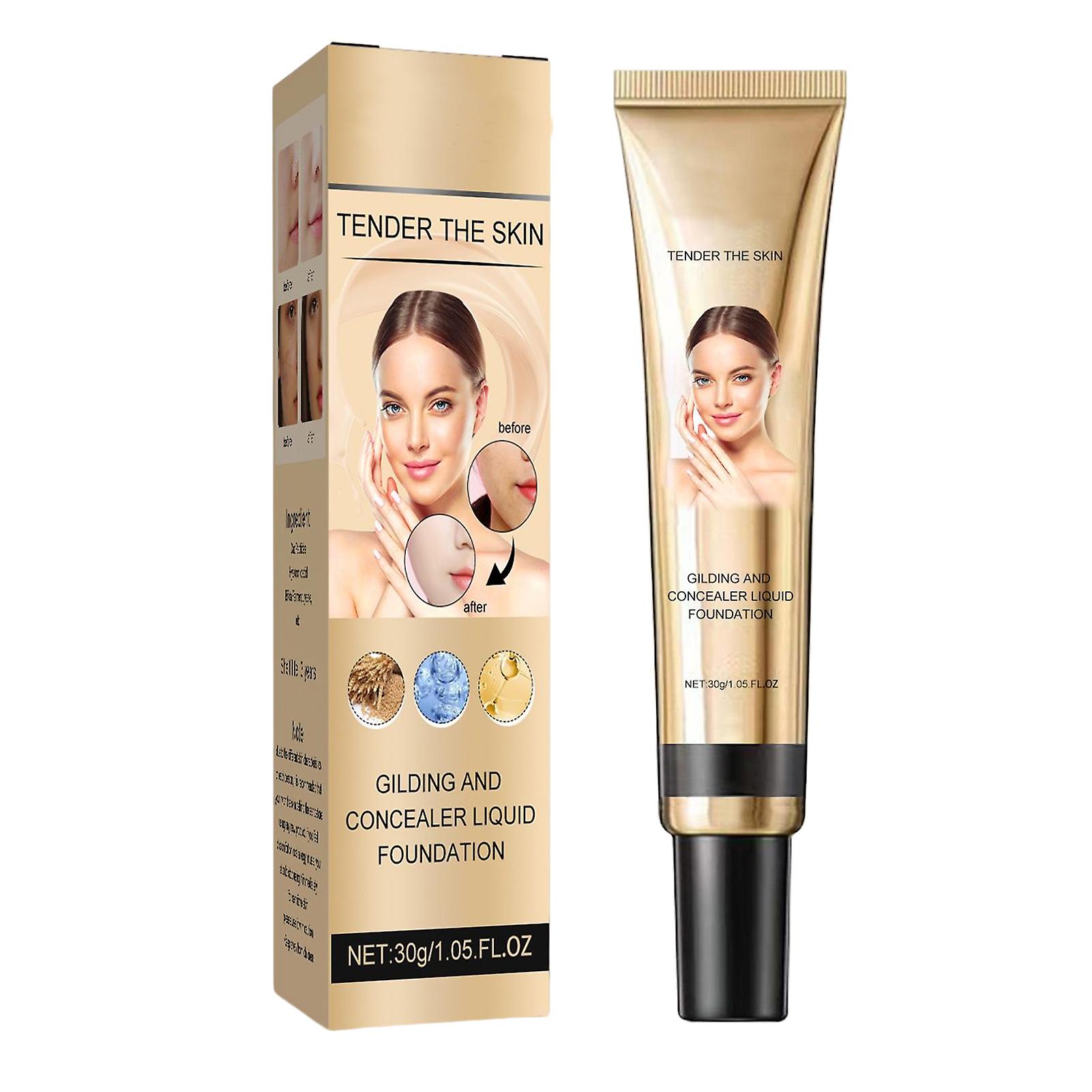 Brightening Concealer Liquid Foundation Waterproof Sweat-Proof Isolation Makeup