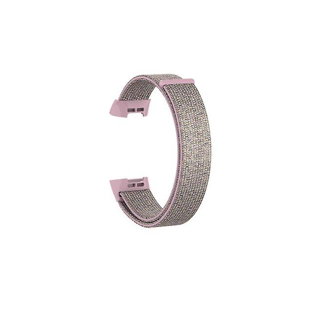 Nylon Replacement Strap for Fitbit Charge 3 - Rose Gold