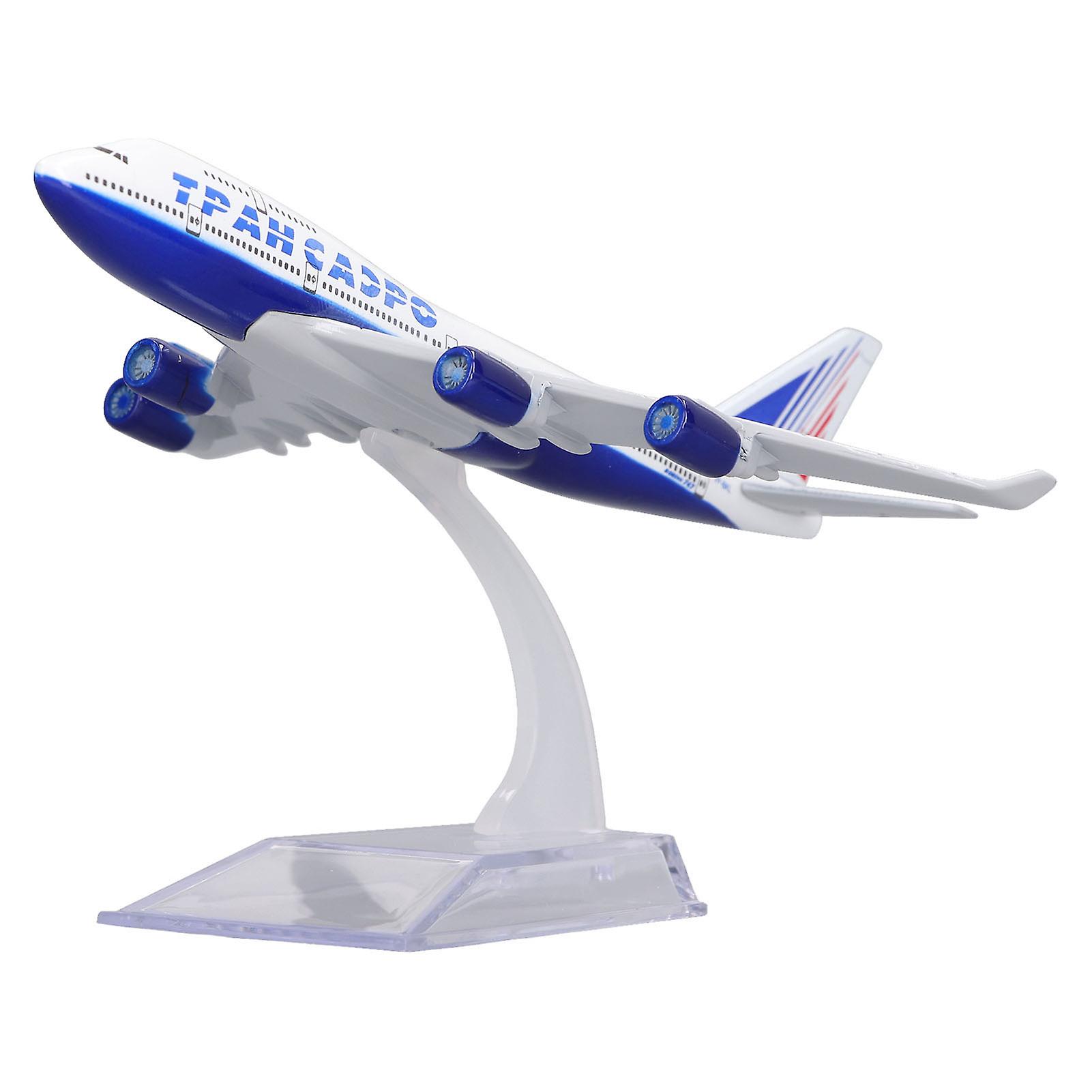 Realistic 747 Alloy Plane Model with Display Stand for Collectors