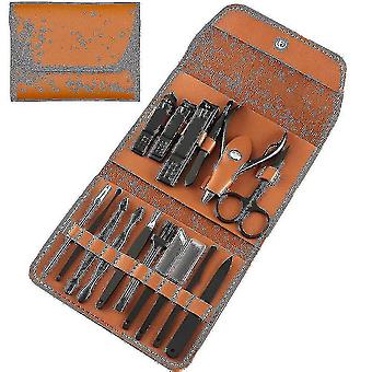 2023-professional Manicure Set, 16 Pieces Pedicure Kit Nail Clipper Set