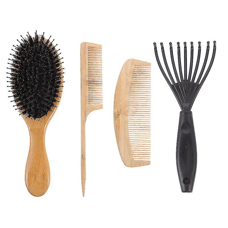 4pcs Wooden Pointed Comb