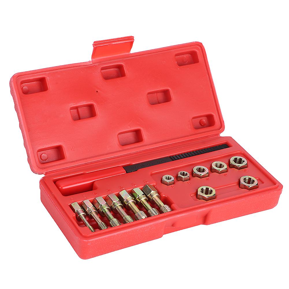15pcs/Set Thread Restorer Repair Kit Universal Car 7 Metric Rethread Taps Die Tool