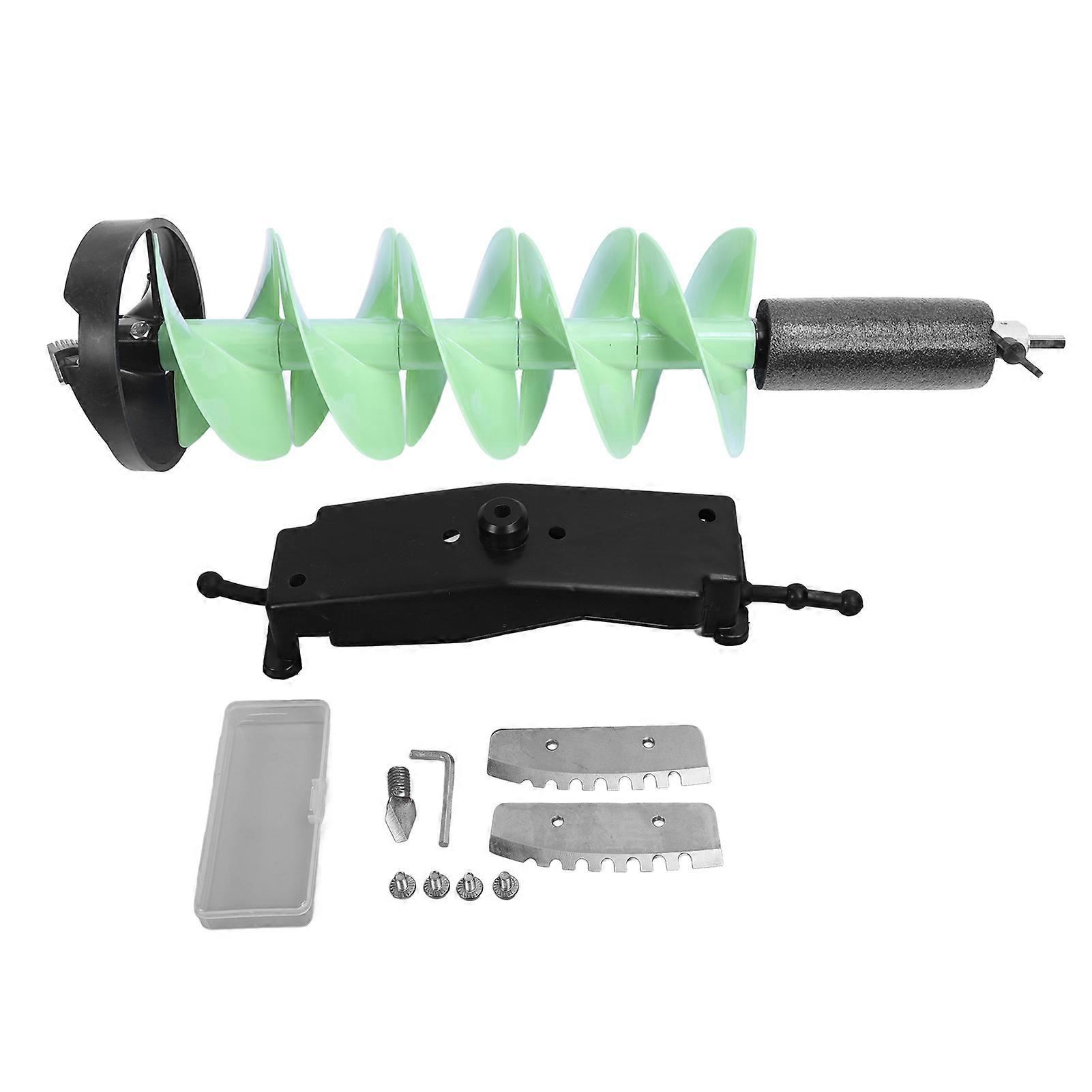 Ice Auger Drill Bit 8 Inch Diameter 28 Inch Long Carbide Nylon Floatable Ice Fishing Drill Bit with Universal Adapter