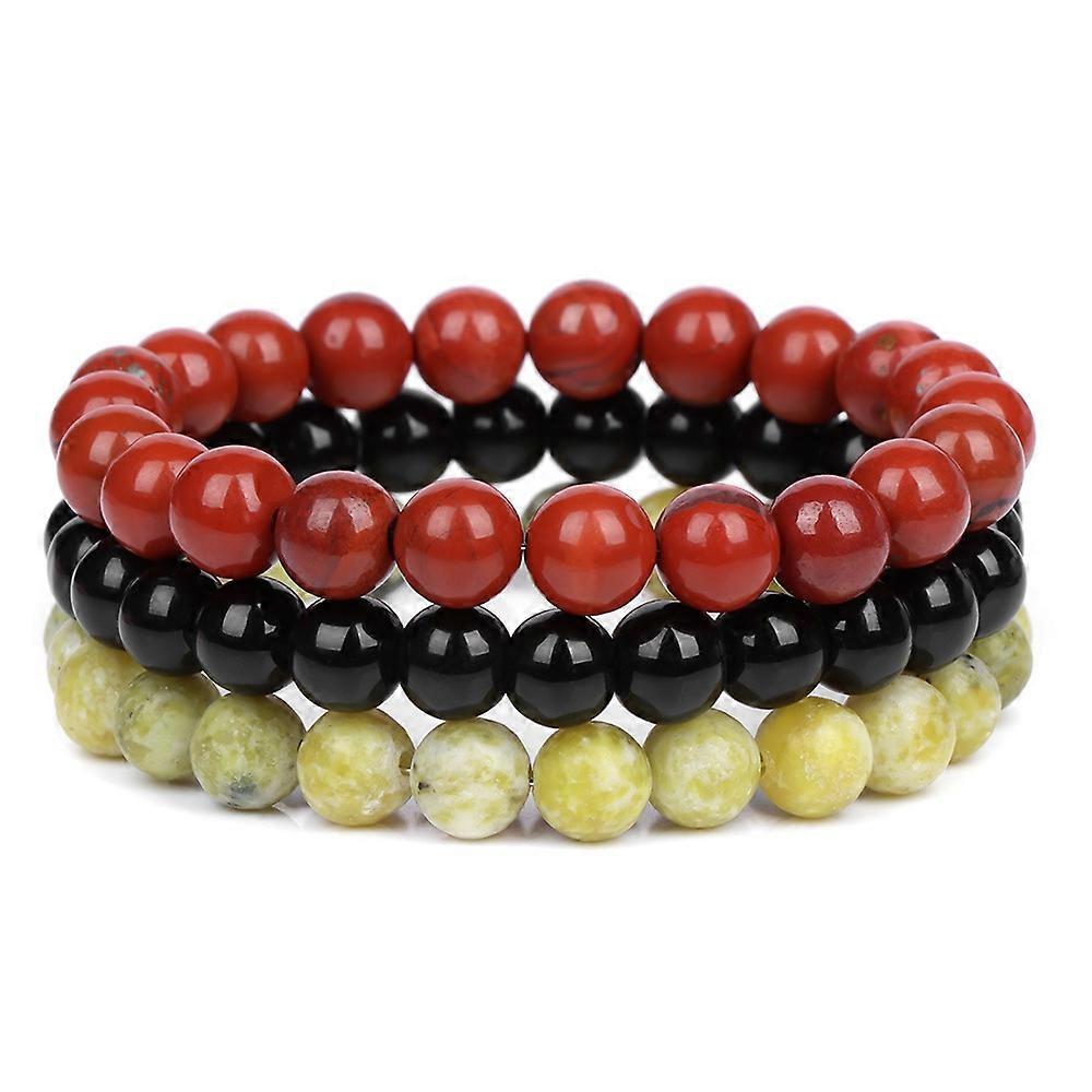 Bracelet - Onyx Stone Men's String - Durable, Fashion Forward