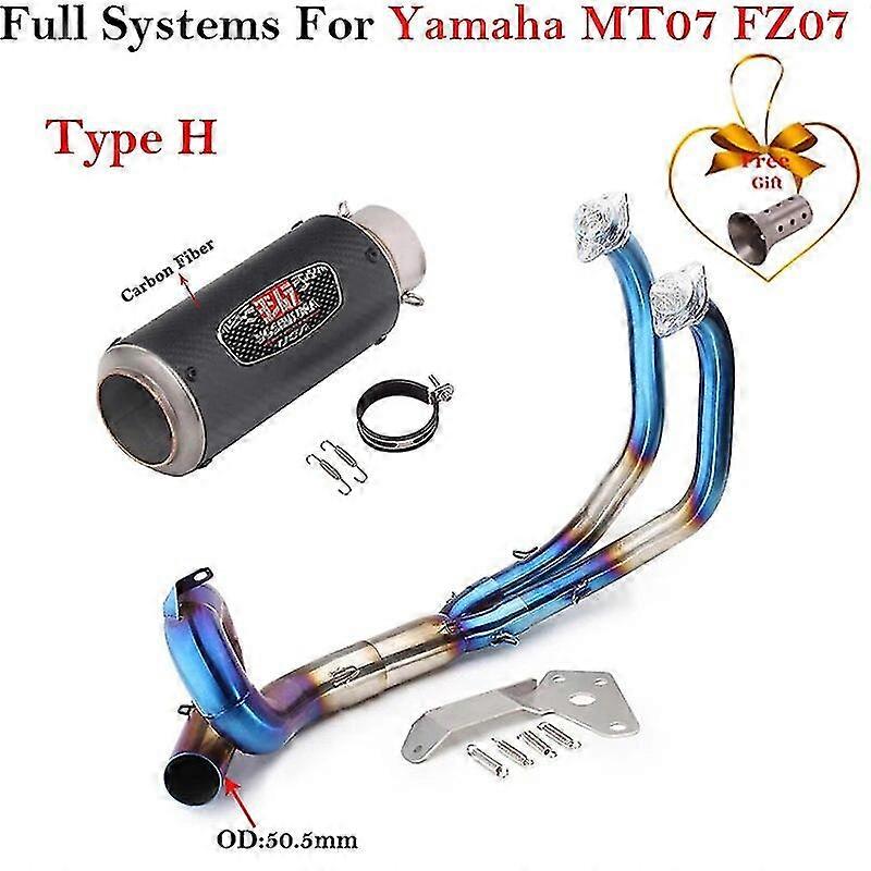 unique pipeFull System Motorcycle Yoshimura Escape DB Killer For Yamaha MT-07 FZ-07 XSR700 R7 Modify Front Link Pipe Carbon Muffler