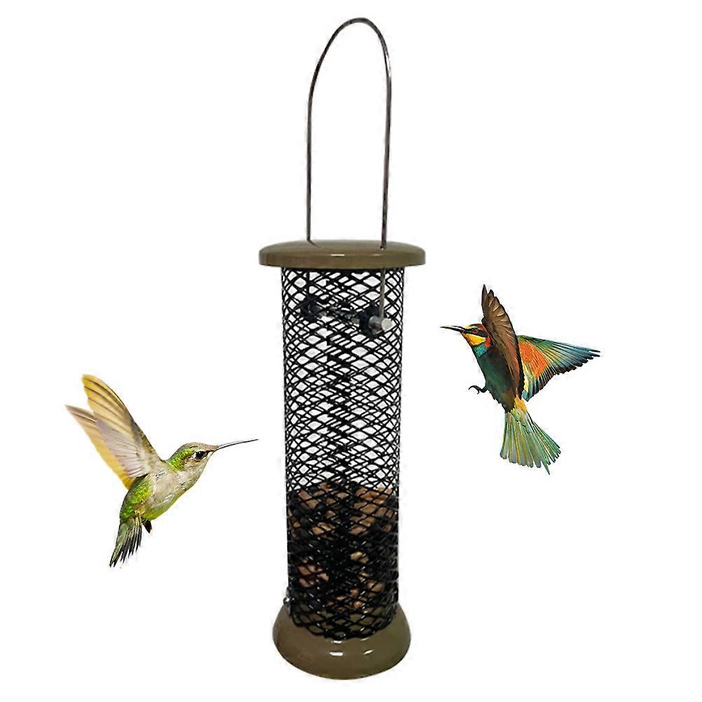 Udendørs fuglefoder hængende holder metal fuglefoder fuglefoder dispenser udendørs jern fuglefoder