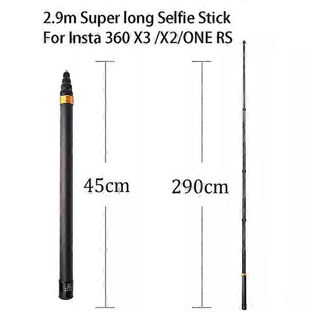 Rainbow Edition Selfie Stick Invisible Carbon Fiber Insta360 Bery One Bery One Rs Accessories For Gopro Selfie Stick 290cm
