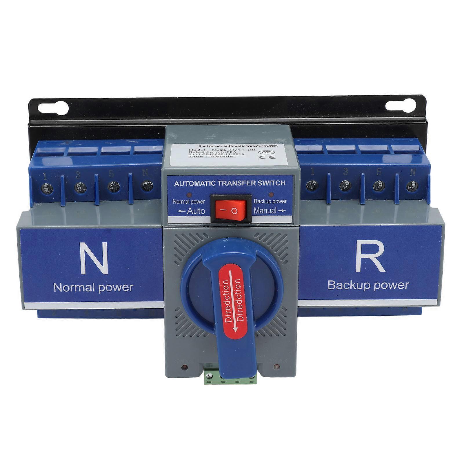 Dobbel strømbryter for automatisk overføring Overbelastningsbeskyttelse PC-hus Vekslebryter for bank AC400V