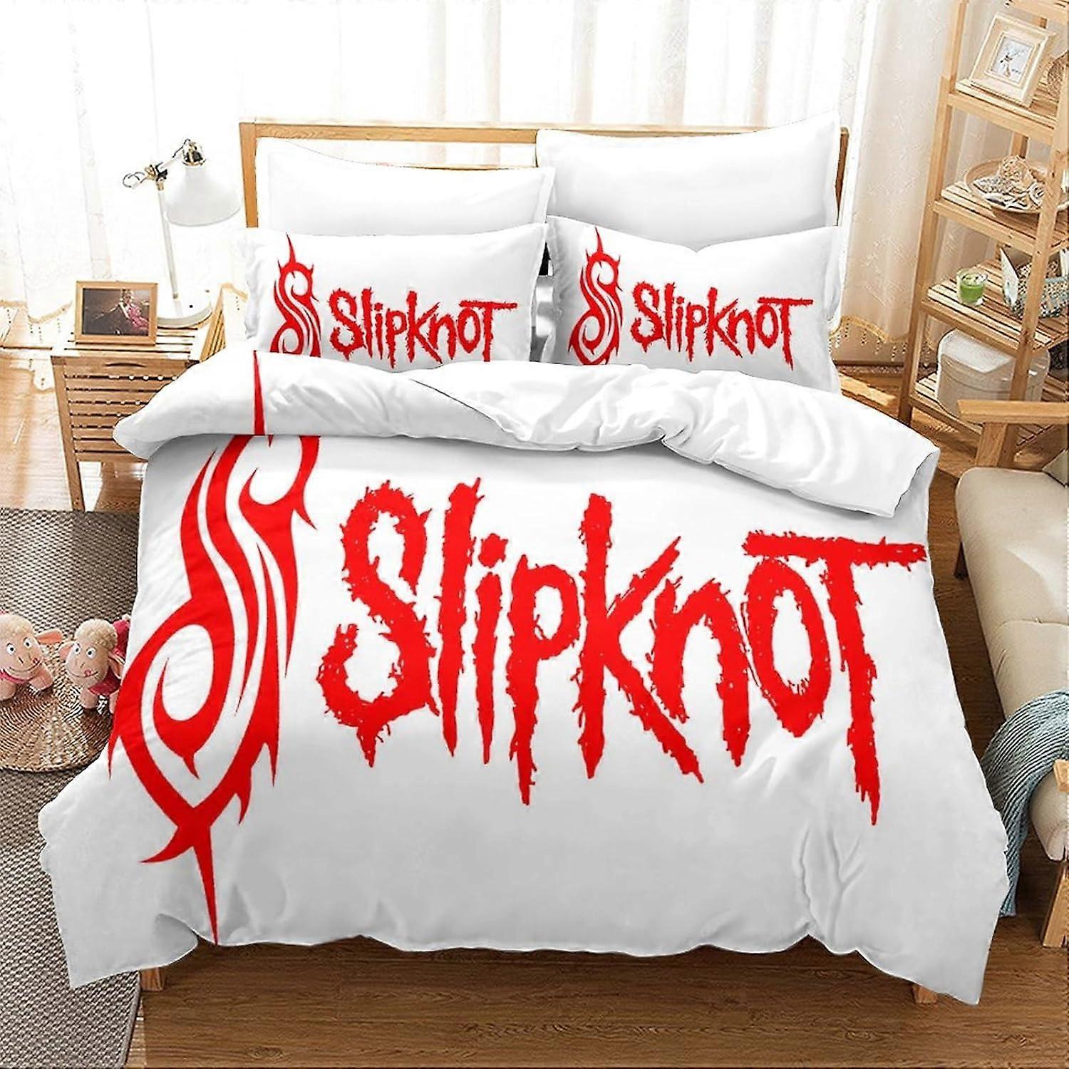 Slipknot Påslakan 3D Rock Band Sängkläder Set Flickor Pojkar Barn Täcke Överdrag 3 st Microfiber Mjuk Sängkläder Täcke Täcke