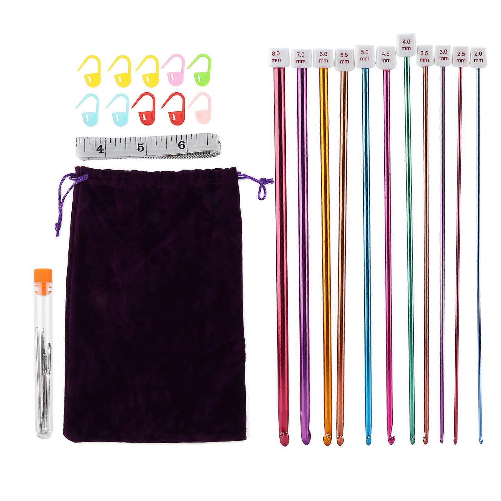 11 Pcs Knitting Needles Multicolour Portable 27cm Sweater Needle Plastic Weaving Tools for DIY Enthusiast