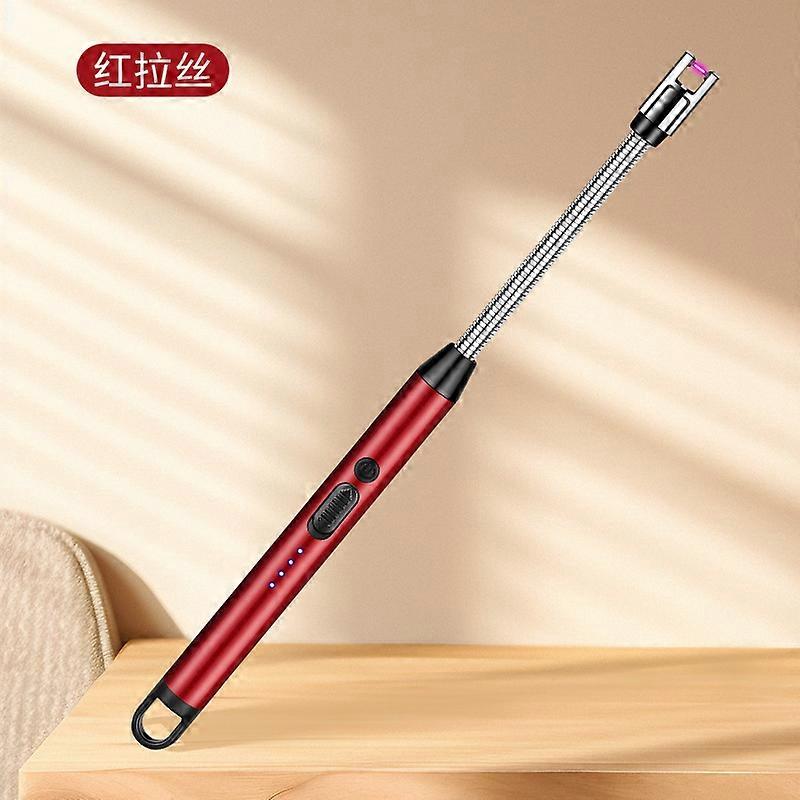 Personalized arc pulse windproof USB charging candle gas stove 360 degree hose lighter