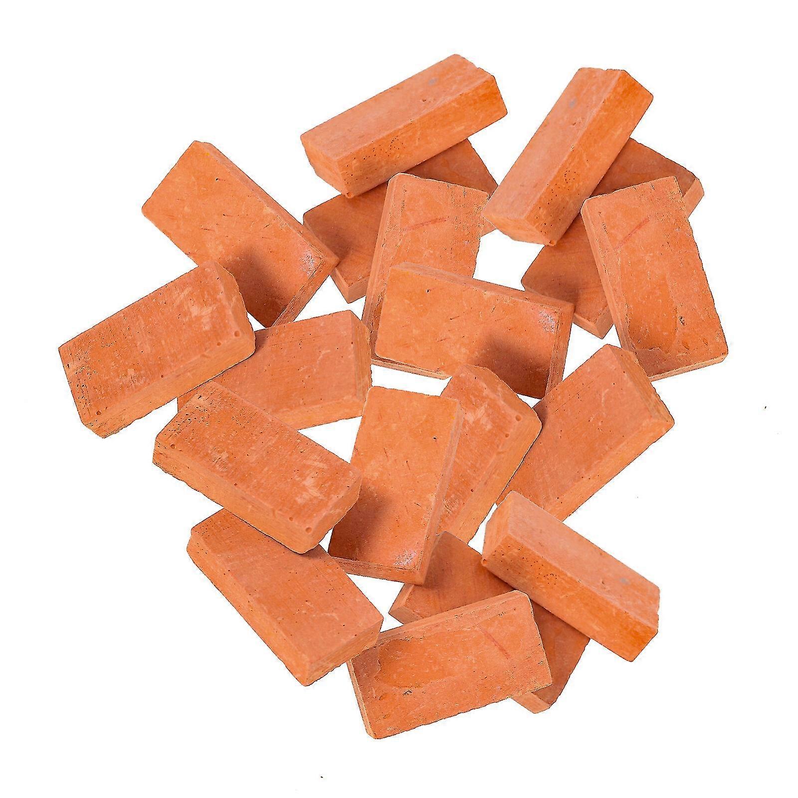 20 Pcs Mini Brique Modèle Miniature Briques Rectangle Forme Brique Aménagement Paysager Décor