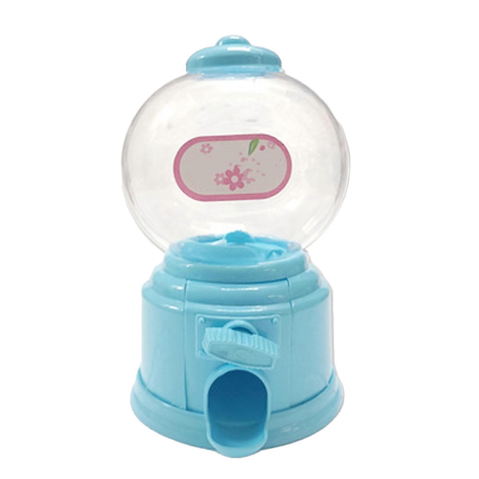 Kids Vending Machine Toy Multi Function Retro Design Durable Plastic Kids Gumball Machine for Family Games Interaction Blue