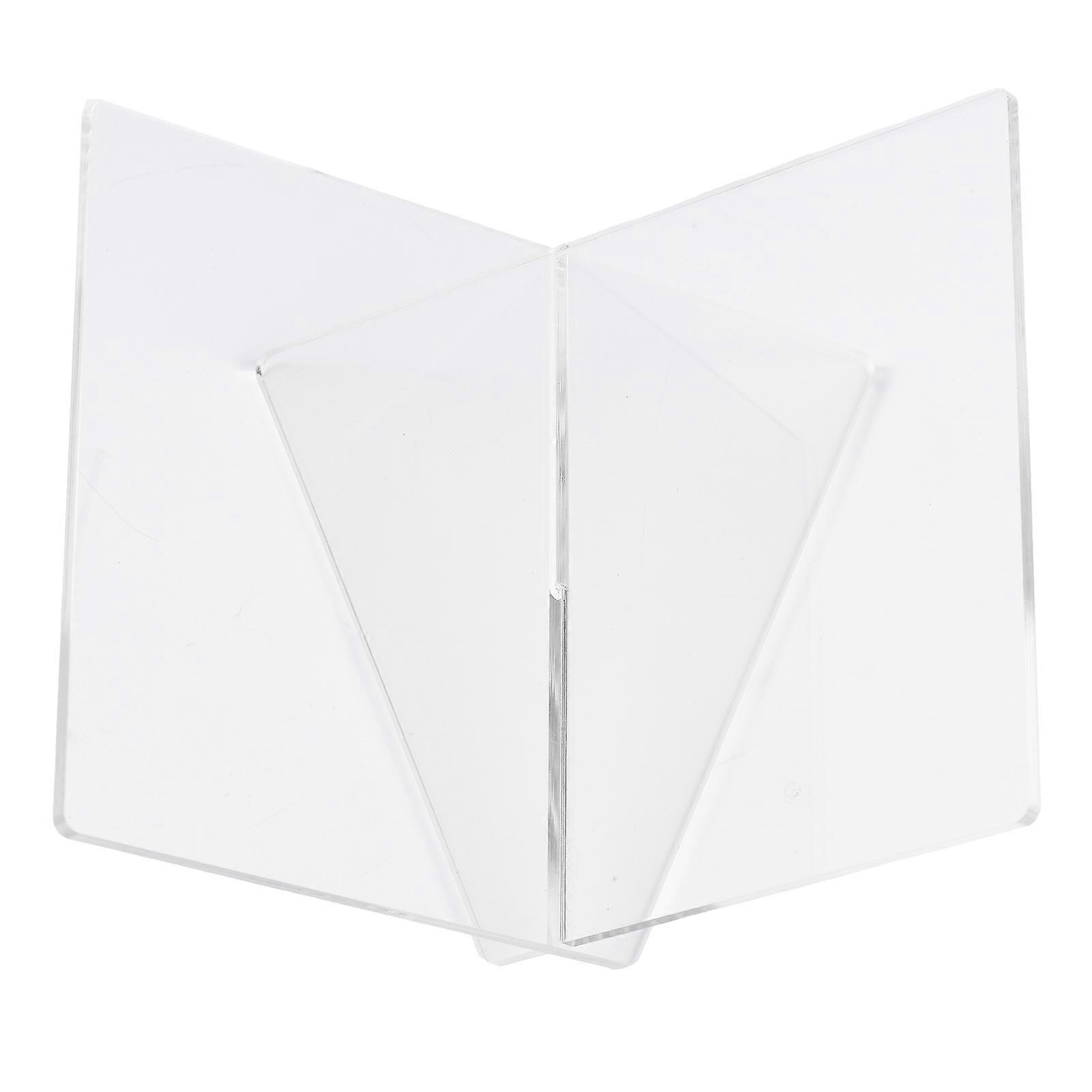 Acrylic Book Stand Displaying Shelf X Shaped Book Rack for Cookbook Recipe Menu Magazines Storybook Holder for Opening Books
