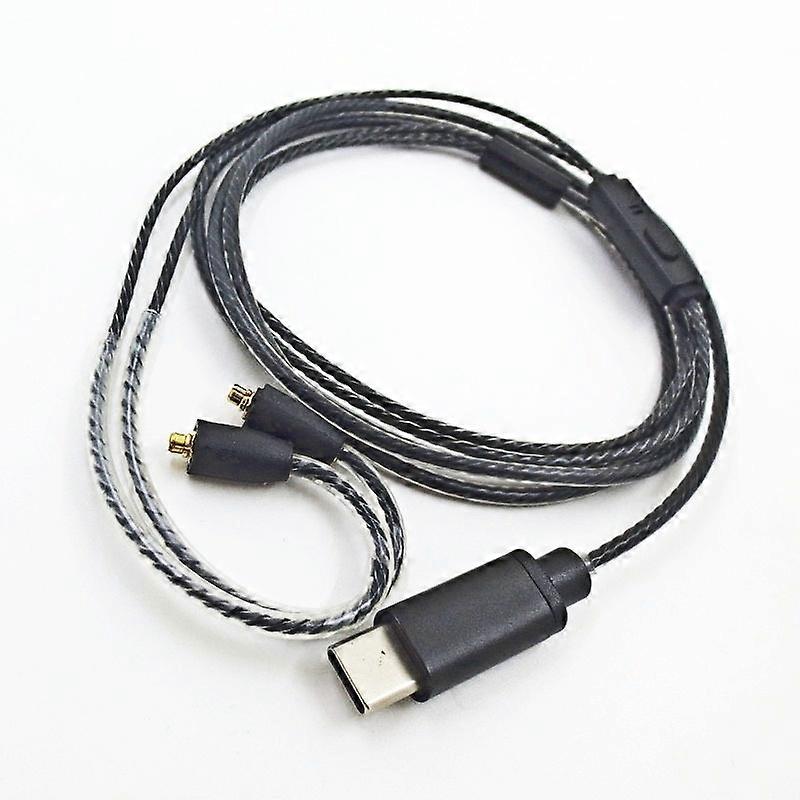 MMCX Audio Replacement Cable with Button for WESTONE W10 W20 W30 W40 W50 W60 W80 ( Type-c Plug)