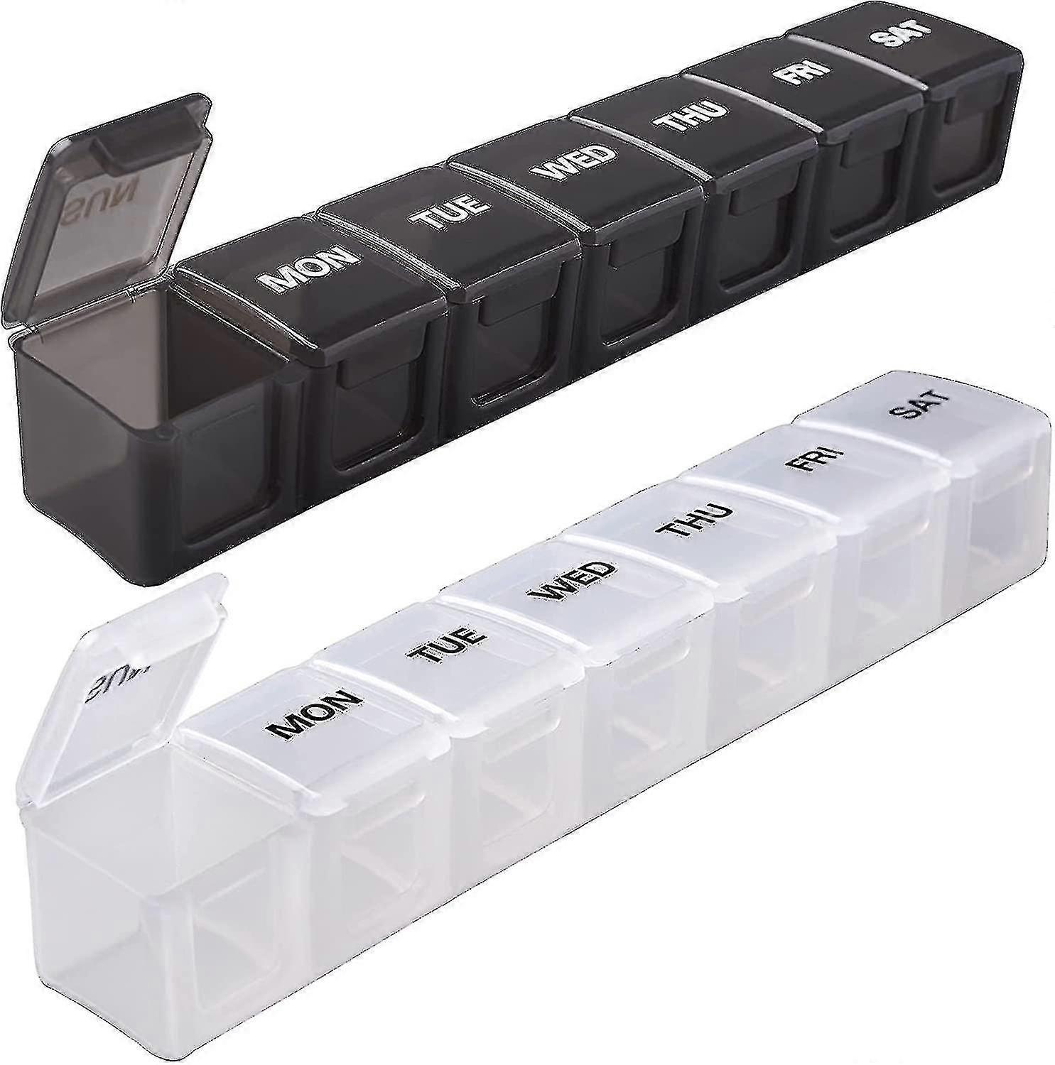 Lar Pill Box 2 Pcs Xl Weekly 7 Day Lar Pill Box Jumbo