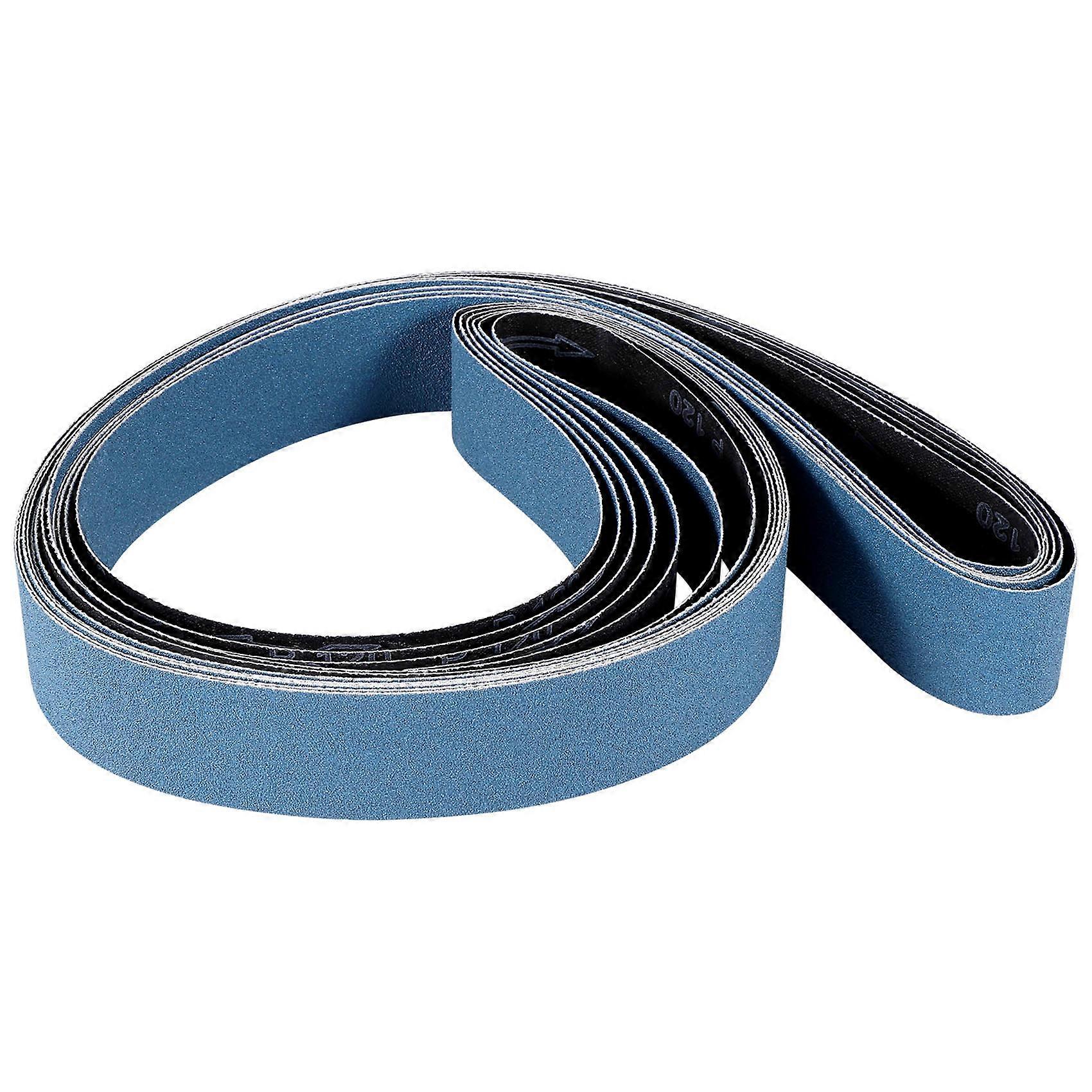 6 peças 2 x 72 polegadas 120 grãos de zircônia lixa cintas de polimento de metal