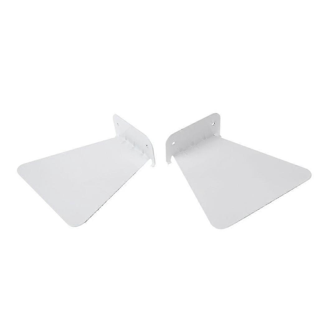 2pcs Modern Iron Book Shelf Wall Invisible Bookshelf Decoration Floating Bookshelf(white)
