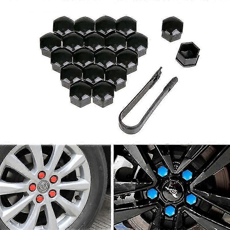 Modify Car Tyre Wheel Hub Covers Locking Caps Nut Caps Antitheft Nut Caps--black