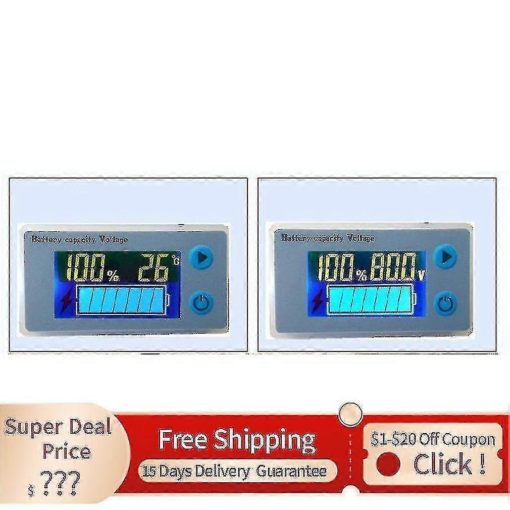 Car Tester Monitor 10-100v Car Lead Lithium Capacity Indicator Voltmeter Voltage Tester Monitor Js-c33 2022