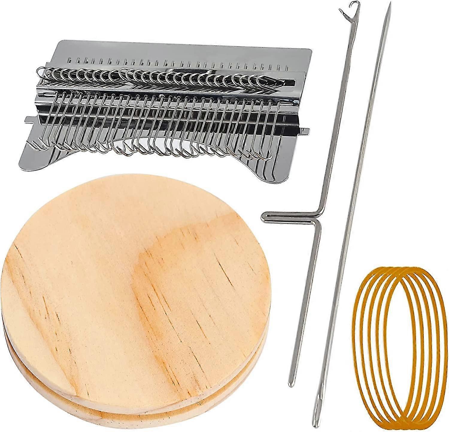 Mini Darning Loom Speedweve Type Weave Tool, 28 Hooks Convenient Small Weaving Kit For Beginners Quickly Mending Jeans, Repair Holes, Diy Beautiful Ar