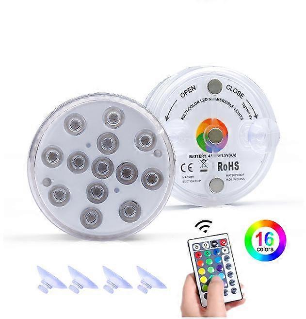 RF ضوء حمام السباحة اللاسلكي LED مع حوض السمك المغناطيس IP68 مقاوم للماء نافورة بركة إضاءة تحت الماء RGB ضوء المناظر الطبيعية