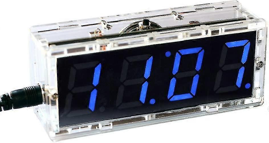 Soldering Project Kits, 4-digit Clock Kits Led Talking Clock Diy Kit Electronic Project Kits With Speaker, Pcb For Soldering Practice Learning Electro