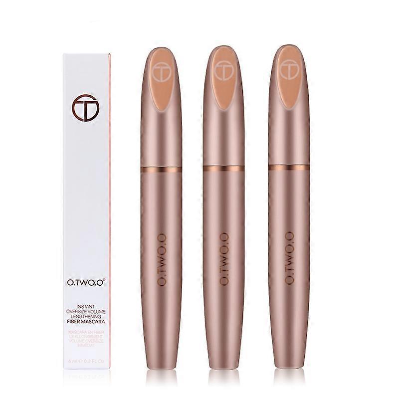 1-3X O.DVA. O Predlžovanie mihalníc Curling Hustá maskara Trvalá Vodeodolná Nekvitnúca Čierna Maskara Make-up z prírodných vlákien