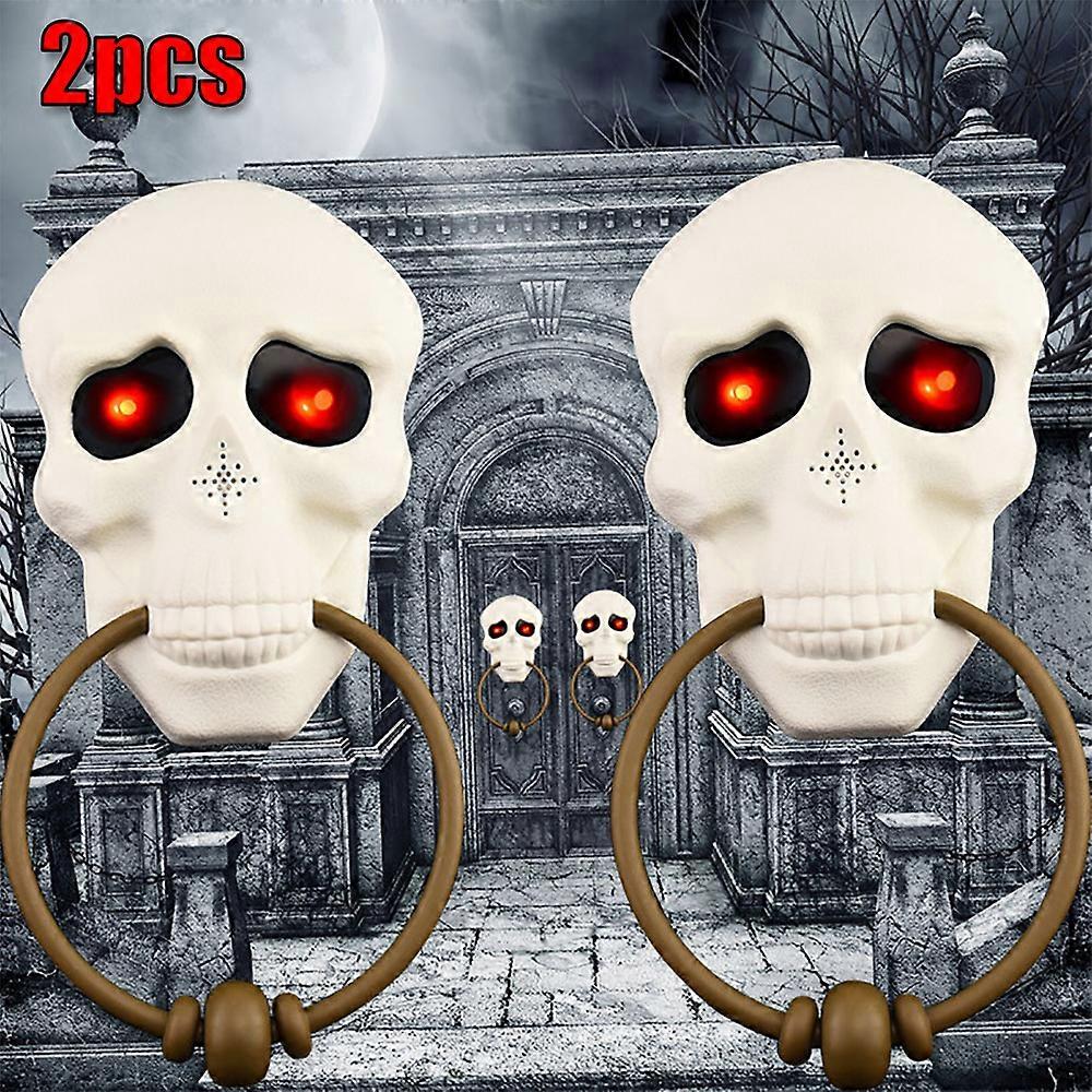 Halloween Motion Sensor Activated Door Bell With Sound Skull Haunted House Scary Decors