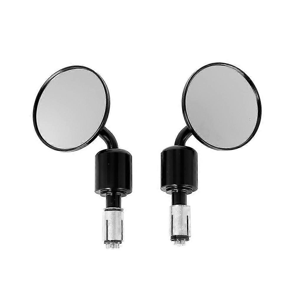 Side Mirrors,7/8" Handlebar End Universal Motorcycle Adjustable 3" Hand Bar Mirrors End Mirror Side Mirrors(black)